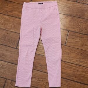 Mario Serrani Pink and White Striped Pants